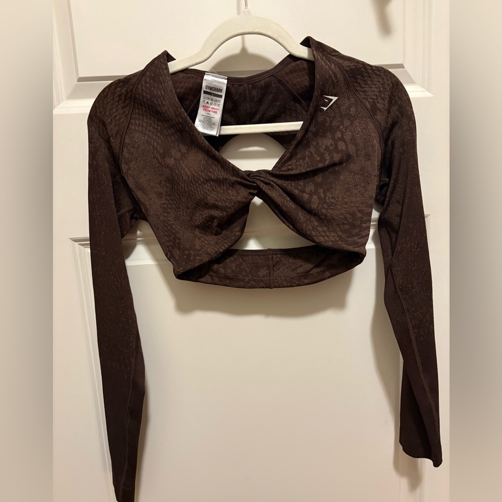 Gymshark Brown Twist Front Top